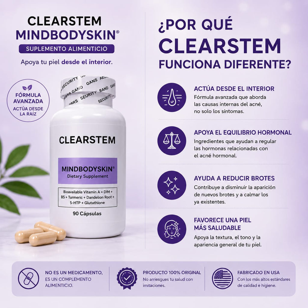 CLEARSTEM MINDBODYSKIN, El cuidado de tu piel comienza desde el interior