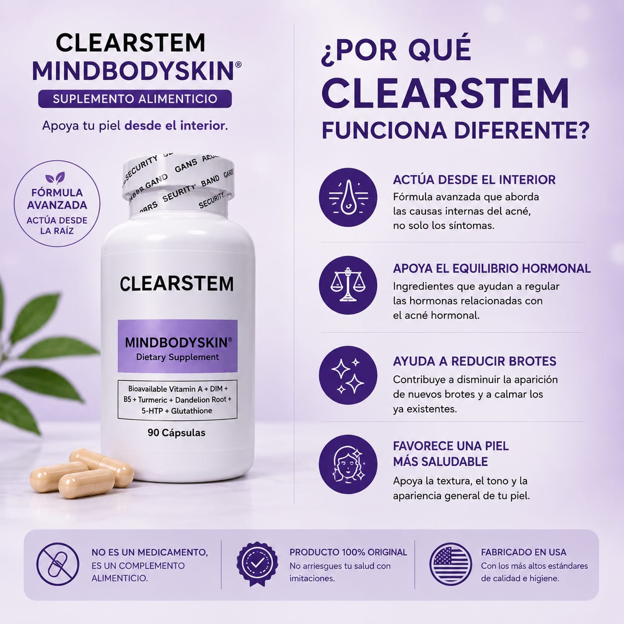 CLEARSTEM MINDBODYSKIN, El cuidado de tu piel comienza desde el interior