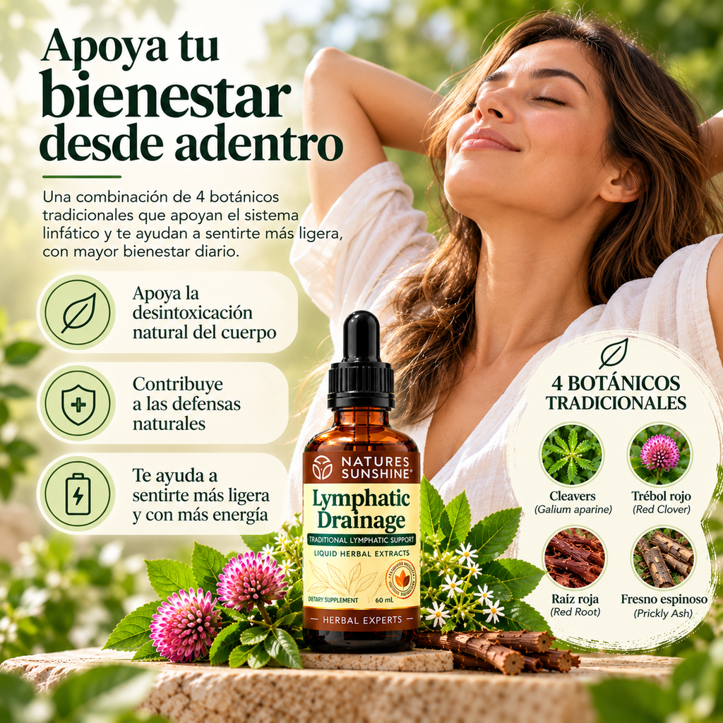 Lymphatic Drainage™ Nature's Sunshine: Suplemento Herbal Líquido para el Bienestar Linfático