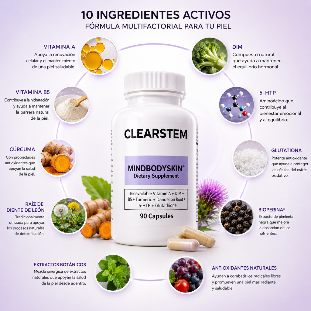 CLEARSTEM MINDBODYSKIN, El cuidado de tu piel comienza desde el interior