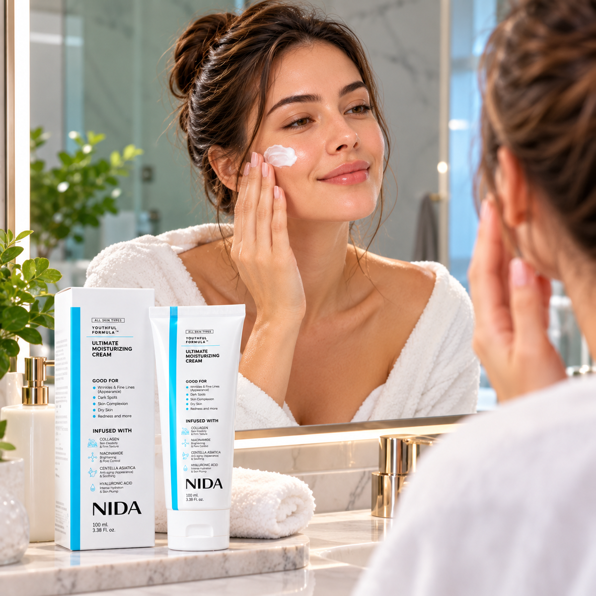 NIDA Ultimate Moisturizing Cream: Hidratación Profunda, Luminosidad y Cuidado Antiedad 5 en 1